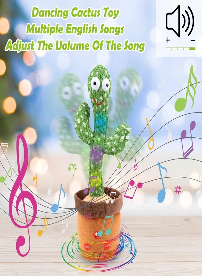 labato Dancing Cactus Talking Cactus Toy, Singing Cactus Mimicking Toy for Baby Boy, Electronic Plush Toy Repeating What You Say, Glowing Cactus Recording Toy for Stress Relief /Interacting with Kids - Image 2